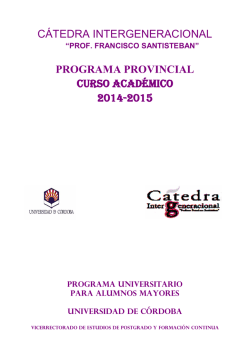 c&aacute;tedra intergeneracional - Universidad de C&oacute;rdoba