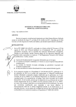 Illfllldll - Tribunal Constitucional del Per&uacute;