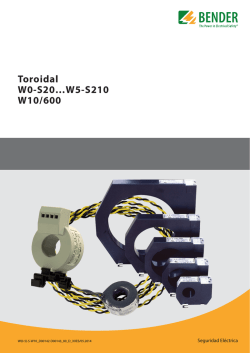 Toroidal W0-S20&hellip;W5-S210 W10/600 - Bender