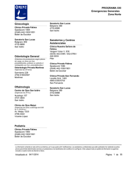 Zona Norte PROGRAMA XXI Emergencias Generales - Omint