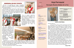 Hoja Parroquial - Parroquia Nuestra Se&ntilde;ora de la Paz