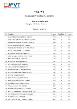 VG2 FVT - Federaci&oacute;n Venezolana de Tenis