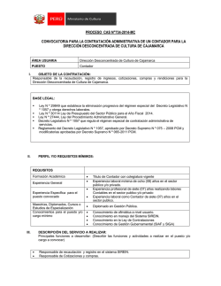 convocatoria para la contrataci&oacute;n administrativa de un contador