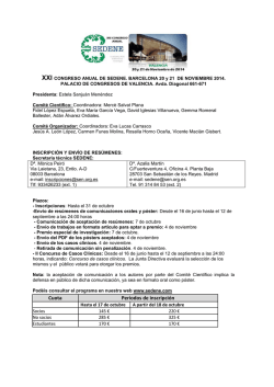 xx congreso anual de sedene - Sociedad Espa&ntilde;ola de Enfermer&iacute;a