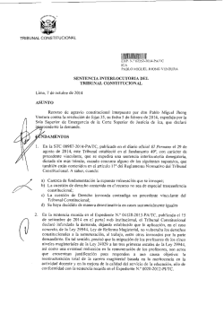 TRIBUNAL CONSTITUCIONAL SENTENCIA INTERLOCUTORIA