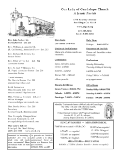 Our Lady of Guadalupe Church A Jesuit Parish