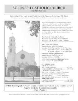 ST. JOSEPH CATHOLIC CHURCH - E-churchbulletins.com