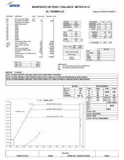 manifiesto de peso y balance metro iii-12 el trompillo 91 % 672
