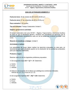 GUIA DE ACTIVIDADES MOMENTO 3 Fecha de inicio: 30 de - Unad