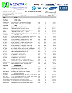 0281-700.28.94 / 0414-085.15.30 PRECIO LISTA Exist Unidad