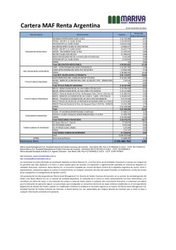 Cartera MAF Renta Argentina - Fondos Comunes de Inversi&oacute;n