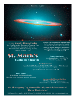 St. Mark Catholic Church Sea Girt NJ bulletin for - Clicktrinity.com