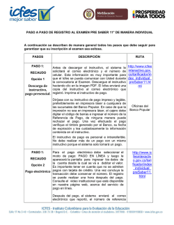 Descarga de instructivo, pago presencial. http://www.icfes interactivo