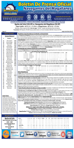 &Aacute;guilas del Zulia - Navegantes del Magallanes BBC