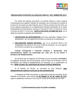 Renovaci&oacute;n Patentes de Alcoholes - Municipalidad de Quinta Normal