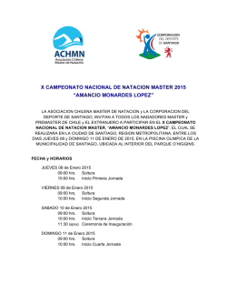 Convocatoria Nacional 2015 - ASOCIACION CHILENA MASTER de