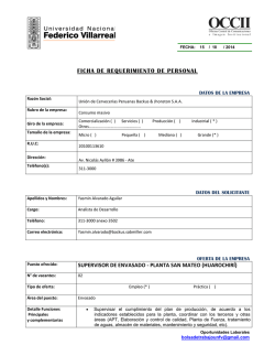 Supervisor de envasado