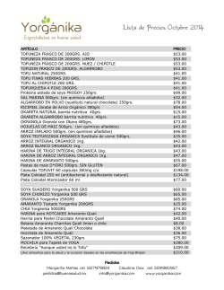 productos - Yorg&aacute;nika