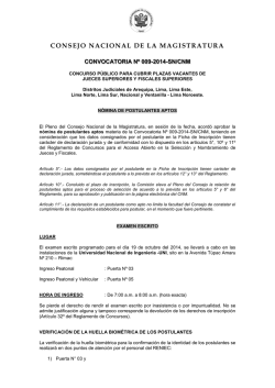 LIMA SUR - Consejo Nacional de la Magistratura
