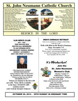 October 26, 2014 - Saint John Neumann Catholic Church