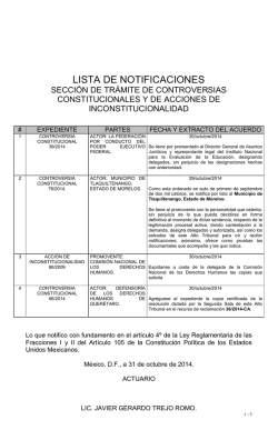 Listas del 31-octubre-14.(pendiente de agregar al programa)