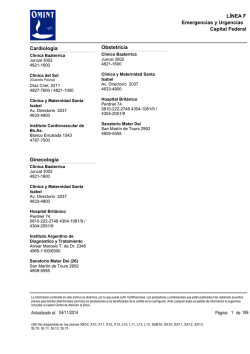 Capital Federal L&Iacute;NEA F Emergencias y Urgencias - Omint