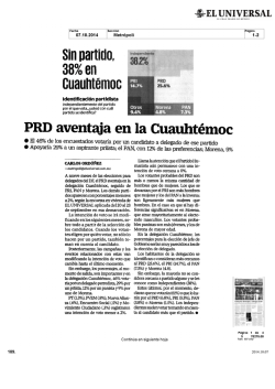 PRD aventaja en la Cuauht&eacute;moc