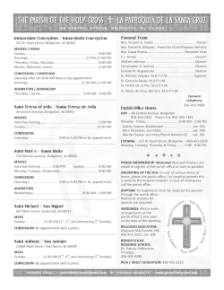 856-455-2600 - The Parish of the Holy Cross