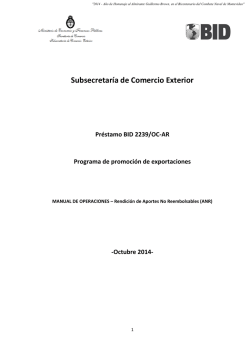 rendici&oacute;n de anrs - ProArgentina.Gov.Ar