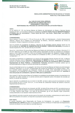 Gobierno Aut&oacute;nomo Departamental - Sistema de Contrataciones