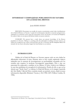 DIVERSIDAD Y COMPLEJIDAD: POBLAMIENTO DE NAVARRA EN