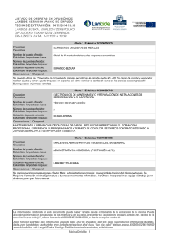 Ofertas de empleo - Urkobe