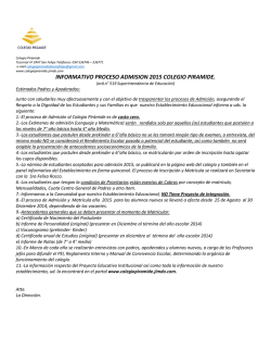 Descarga - Proceso de ADMISI&Oacute;N 2015 - Jimdo