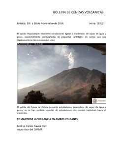 BOLETIN DE CENIZAS VOLCANICAS - capma