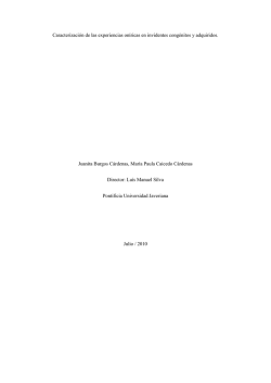 Caracterizaci&oacute;n de las experiencias on&iacute;ricas en invidentes