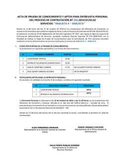 acta de prueba de conocimiento y aptos para entrevista personal
