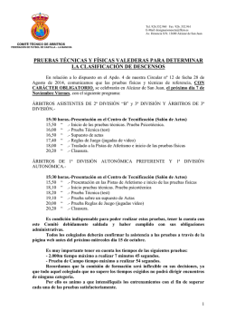 pruebas fisicas y tecnicas futbol. noviembre - Comit&eacute; T&eacute;cnico de