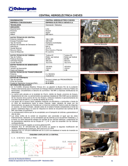 CENTRAL HIDROEL&Eacute;CTRICA CHEVES