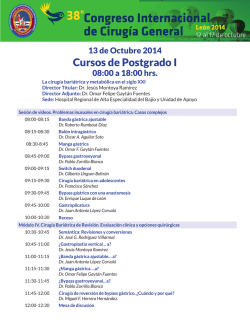 Cursos de Postgrado I - AMCG-2014