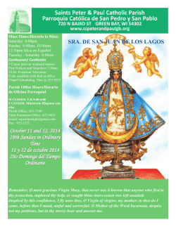 Oct 11-12, 2014 - SS. Peter and Paul Parish