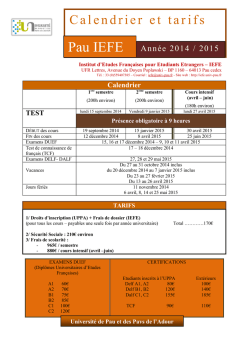 PDF - 178Ko - Institut dEtudes Fran&ccedil;aises pour &eacute;tudiants &eacute;trangers