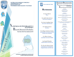 Programa de Ponencias - N&uacute;cleo Punto Fijo - Universidad del Zulia