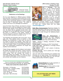 October 19, 2014 - St. Brendan the Navigator Catholic Church