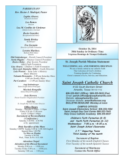 October 26, 2014 - St. Joseph Catholic Church