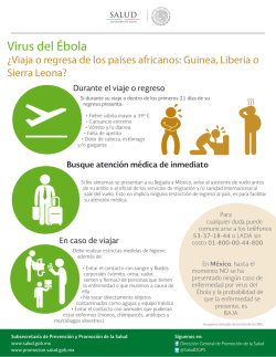 Hoja informativa viajeros_Ebola - Secretar&iacute;a de Salud :: M&eacute;xico