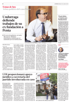 Undurraga defiende trabajos de su ex fundaci&oacute;n a - Papel Digital