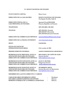 Banco Nacional de Panam&aacute; - Asociaci&oacute;n Bancaria de Panam&aacute;