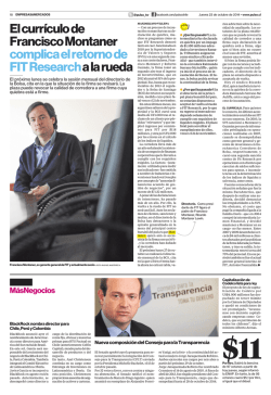 El curr&iacute;culo de Francisco Montaner complica el retorno de - Pulso