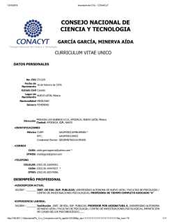 Dra. Minerva A&iacute;da Garc&iacute;a Garc&iacute;a - Facultad de Psicolog&iacute;a