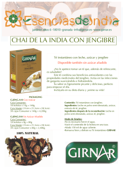CHAI DE LA INDIA CON JENGIBRE - Esencias de India